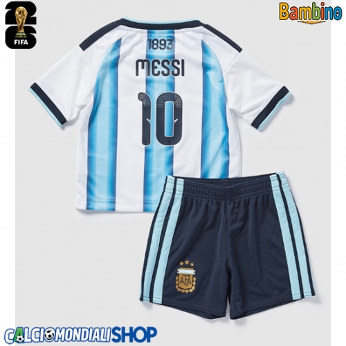 Maglie da calcio Argentina Lionel Messi #10 Prima Maglia Bambino Mondiali 2026  Manica Corta + Pantaloni corti)